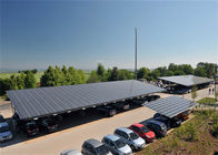 Galvanized Residential Solar Carport Structures , On Off Grid Solar Power Parking Lot