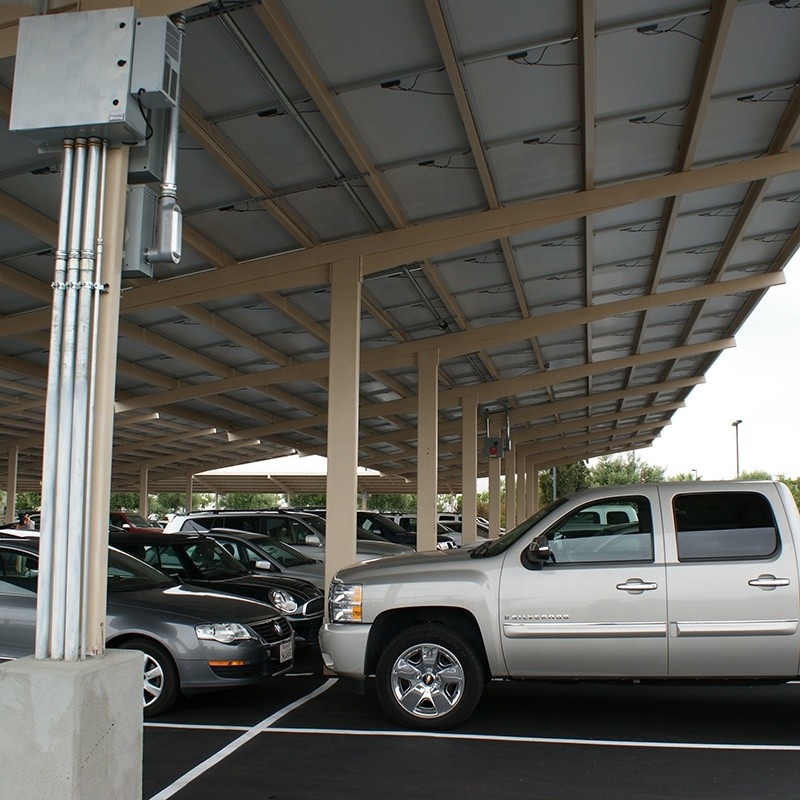سازه خورشیدی آنودایز گالوانیزه گرم گالوانیزه سیستم های Pv زمینی Carport