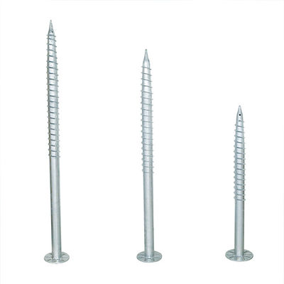قیمت خوب شمع های پیچ نقره ای زمین Q235 فولاد گالوانیزه 76 میلی متر زمین مارپیچ برای سیستم های نصب زمین خورشیدی آنلاین