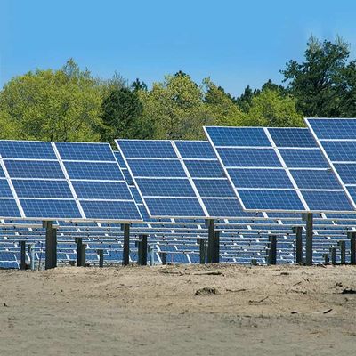 قیمت خوب نصب روی زمین گالوانیزه Q235B Q345B براکت های پنل خورشیدی بدون شبکه آنلاین