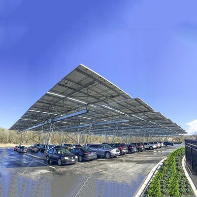قیمت خوب 10KW 30KW فولاد گالوانیزه گرم خورشیدی PV Carport آنلاین