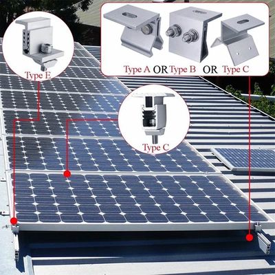 قیمت خوب اجزای براکت ماژول لوازم جانبی نصب خورشیدی با کیفیت عالی برای ماژول PV بدون قاب آنلاین