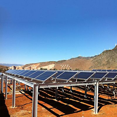 قیمت خوب سیستم های نصب زمینی پنل خورشیدی آنودایز انعطاف پذیر قاب / بدون قاب 130 مایل در ساعت آنلاین