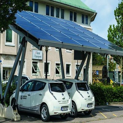 قیمت خوب 5deg 10deg 15deg سیستم های خورشیدی آلومینیوم آنودایز شده Carport برای منظره آنلاین