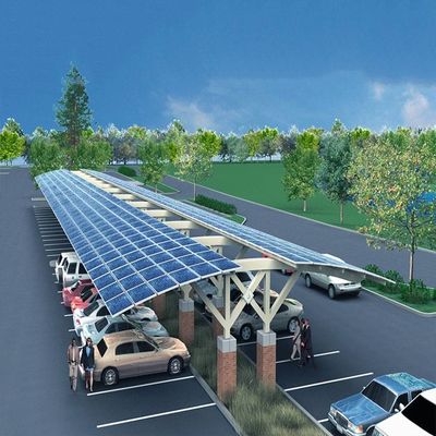 قیمت خوب سازه های نصب شده PV آلومینیوم آنودایز شده برای پارکینگ خورشیدی آنلاین