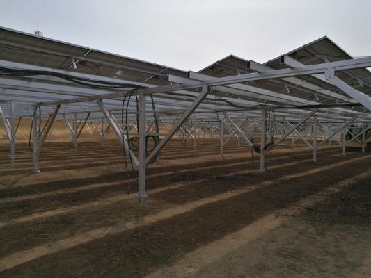 براکت خورشیدی سیستم های PV 10 - نصب 60 درجه آلومینیومی 6005-T5 زمینی